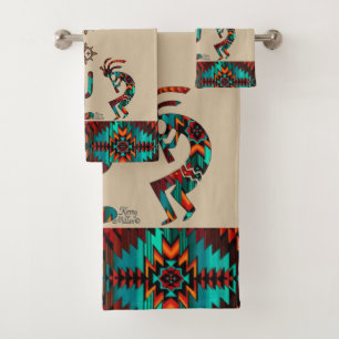 Ensemble de serviettes de bain Kokopelli Sud-Ouest