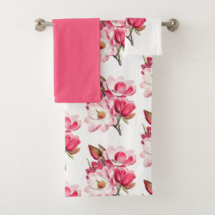 Ensemble de serviettes de bain Magnolias Rose