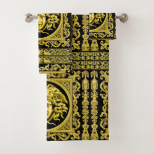 Ensemble de serviettes de bain Medusa d'or
