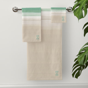 Ensemble de serviettes de bain Modern Sand Stripe