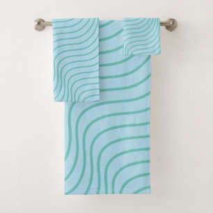 Ensemble de serviettes de bain moderne Wavey Strip