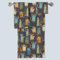 Ensemble de serviettes de bain Monsters amusants