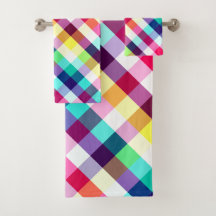 Ensemble de serviettes de bain Motif à arc-en-ciel
