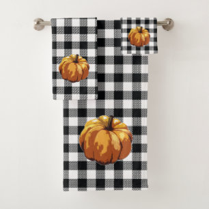 Ensemble de serviettes de bain Motif citrouille Bl