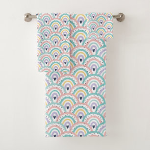 Ensemble de serviettes de bain Motif Cute Pastel R