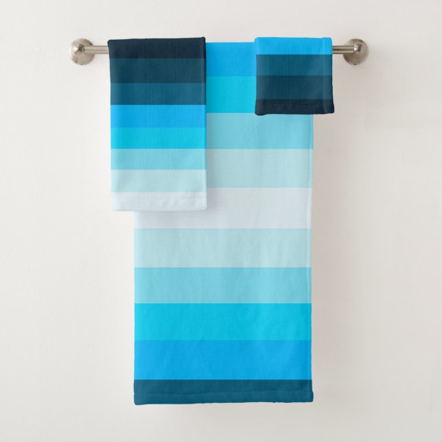 Ensemble de serviettes de bain Multi Blues (En situation)