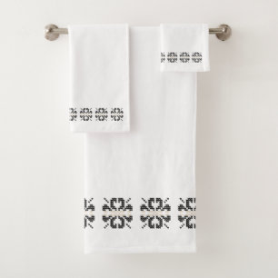 Ensemble de serviettes de bain norvégien noir et b