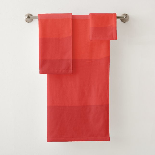 Ensemble De Serviettes De Bain Orange Ombre (En situation)