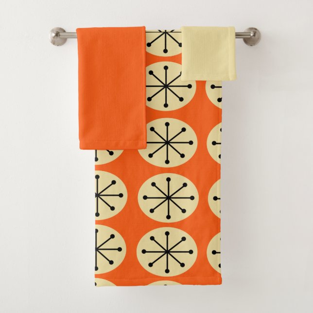 Ensemble de serviettes de bain Ovales et Starburst (En situation)