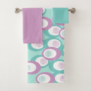 Ensemble de serviettes de bain Pastel Ovals