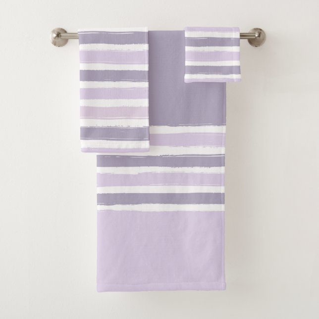 Ensemble De Serviettes De Bain Pastel Stripes (En situation)
