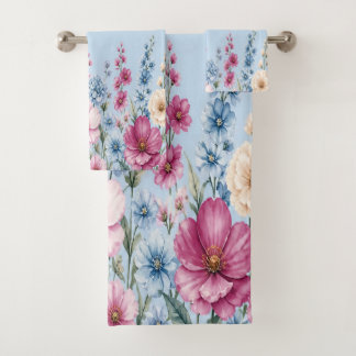 Ensemble de serviettes de bain personnalisées flor