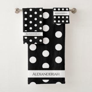 Ensemble de serviettes de bain Pois modernes en no
