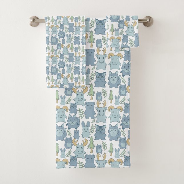 Ensemble de serviettes de bain pour animaux sauvag (En situation)