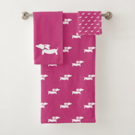 Ensemble de serviettes de bain pour Dachshund | 3 