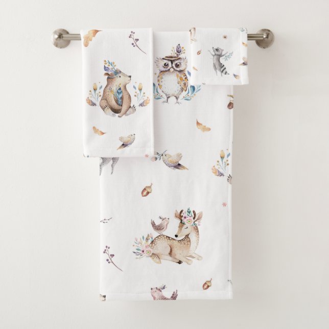 Ensemble de serviettes de bain pour enfants Woodla (En situation)