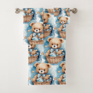 Ensemble de serviettes de bain pour garçon Ours