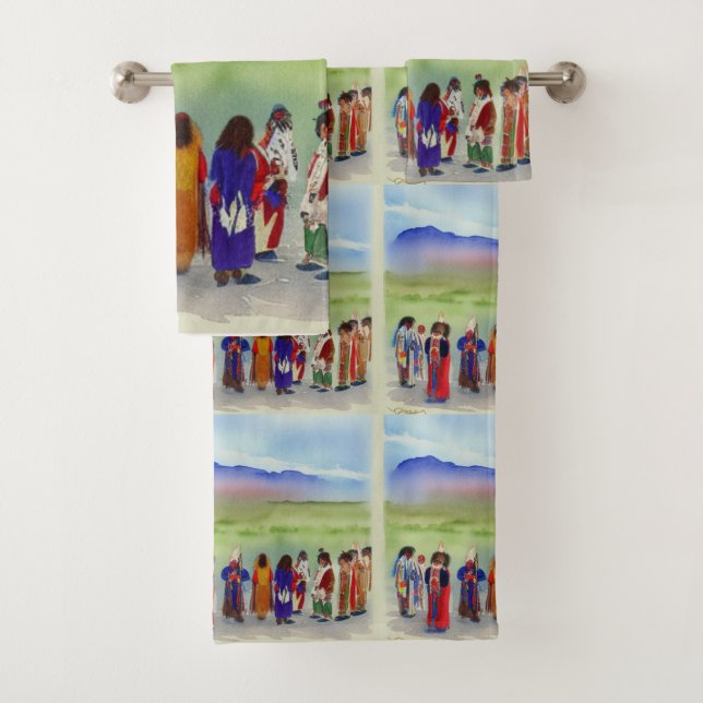 Ensemble de serviettes de bain pour la fête indien (En situation)