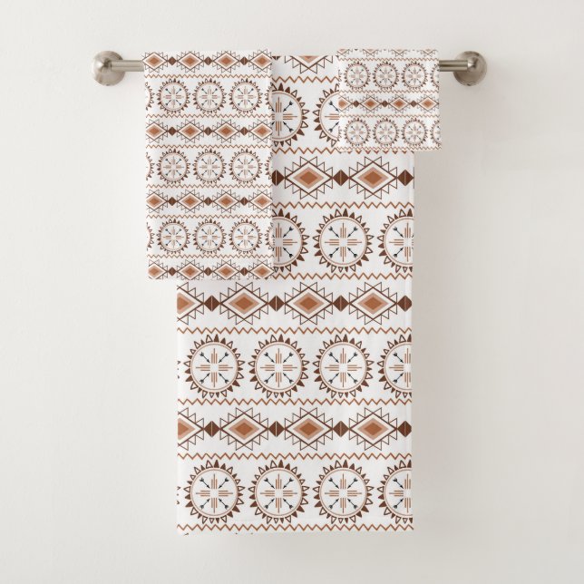 Ensemble de serviettes de bain pour Motifs tribaux (En situation)