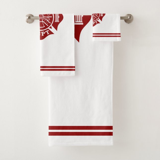 Ensemble de serviettes de bain pour pompiers (En situation)