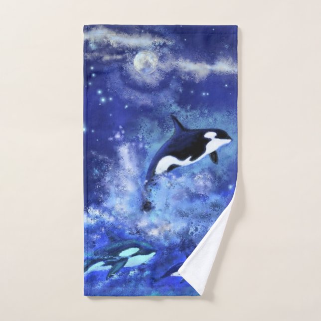 Ensemble de serviettes de bain pour tueur baleine (Serviette à main)