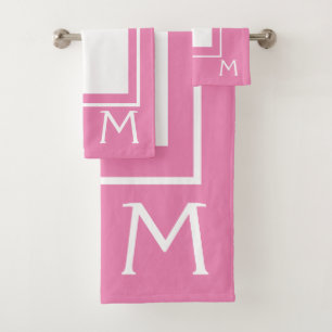 Ensemble de serviettes de bain Princess Pink and W