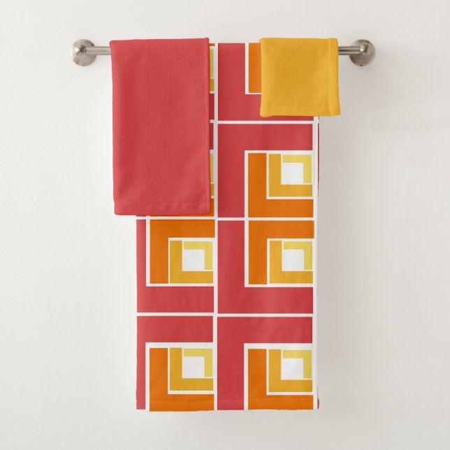 Ensemble de serviettes de bain rousses Topsy (En situation)