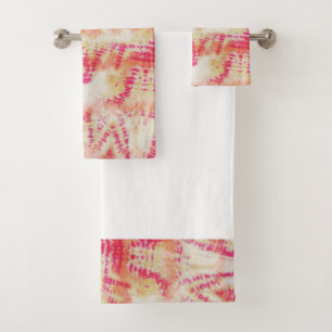 Ensemble de serviettes de bain Shibori Tie Dye Ros