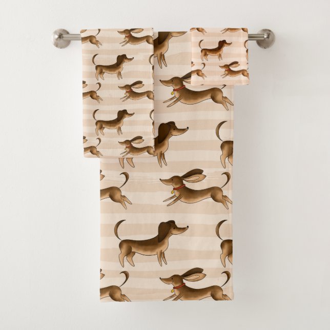 Ensemble de serviettes de bain Teckel (En situation)