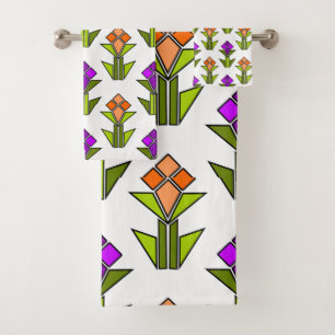 Ensemble de serviettes de bain tulipes