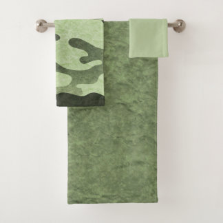 Ensemble de serviettes de bain vert Camouflage