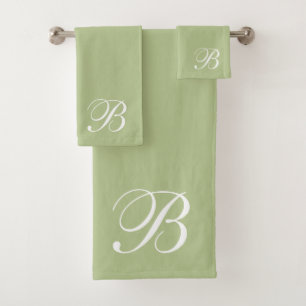 Ensemble de serviettes de bain vert Sage clair mon