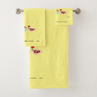Ensemble de serviettes de bain : Vin avec Rose