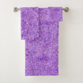 Ensemble de serviettes de bain violet fissuré
