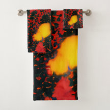 Ensemble de serviettes de bain Volcano motif
