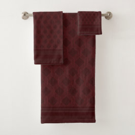 Ensemble de serviettes de bains en Motif géométriq