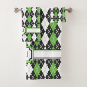 Ensemble de serviettes de Jacquard rétro
