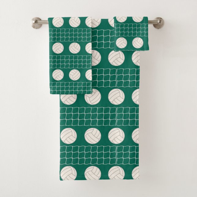 Ensemble de serviettes de motif de sport de volley (En situation)