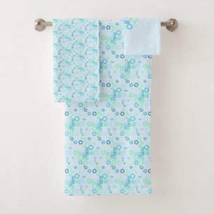 Ensemble de serviettes de Motif en bulle bleue
