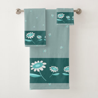Ensemble de serviettes de salle de bain à fleurs d