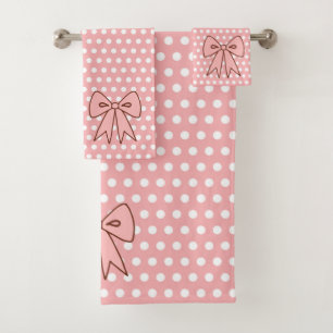 Ensemble de serviettes de salle de bain à nœud ros
