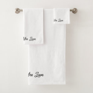 Ensemble de serviettes de salle de bain M & Mme