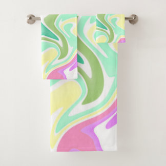 Ensemble de serviettes de salle de bain pastel mar