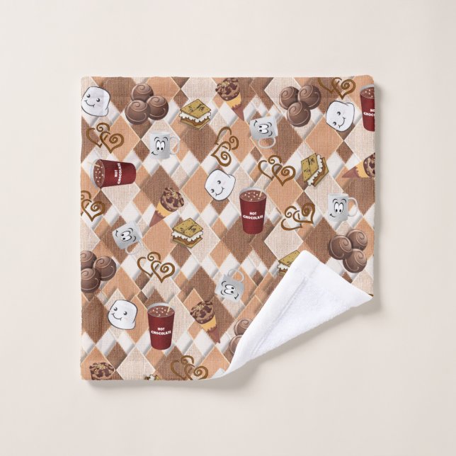 Ensemble de serviettes de toilette Chocolat Chaud  (Gant de toilette)