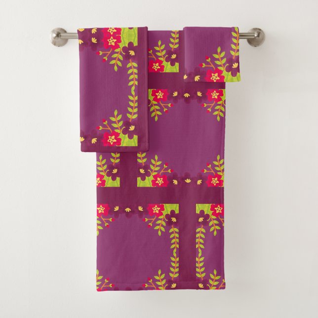 Ensemble de serviettes de toilette de la salle de  (En situation)