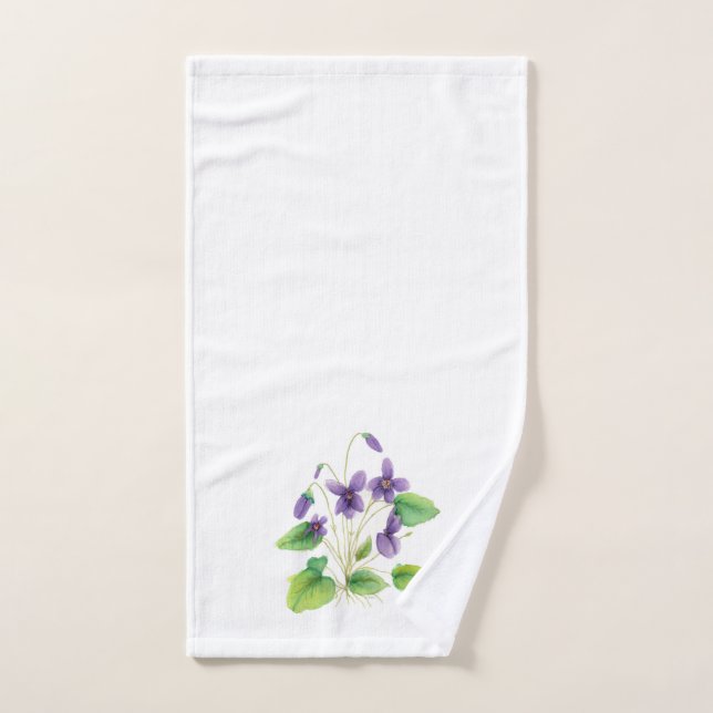 Ensemble de serviettes de toilette de violets sauv (Serviette à main)