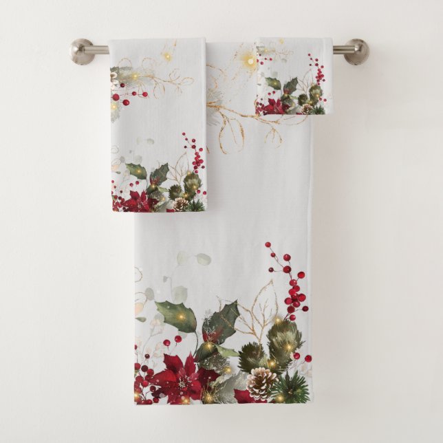 Ensemble de serviettes de toilette Monogramme de N (En situation)