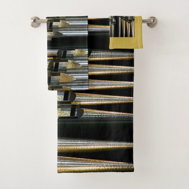 Ensemble de serviettes de tuyaux d'orgue (En situation)