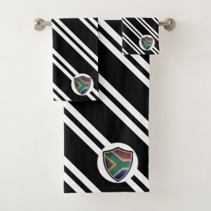 Ensemble de serviettes du drapeau sud-africain
