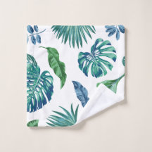 Ensemble de serviettes en feuille de palme tropica